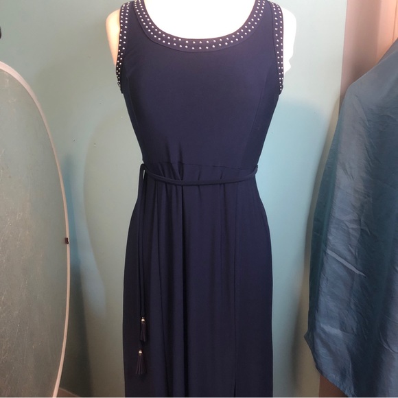 Spense long navy dress size 4 - Picture 1 of 9